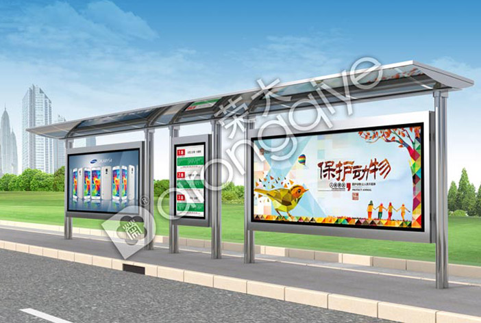 黑龍江公交站臺候車亭效果圖